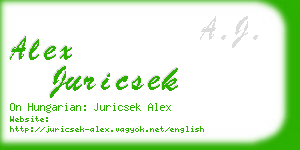 alex juricsek business card
